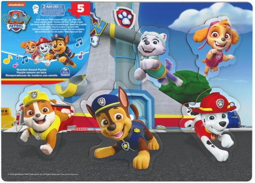 PATRULA CATELUSILOR PUZZLE DIN LEMN CU SUNETE SI FORME SPIN MASTER