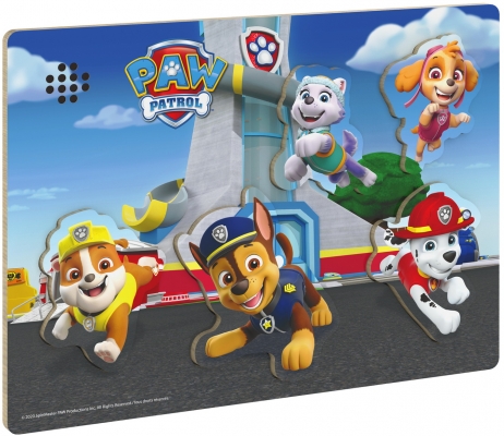 PATRULA CATELUSILOR PUZZLE DIN LEMN CU SUNETE SI FORME SPIN MASTER