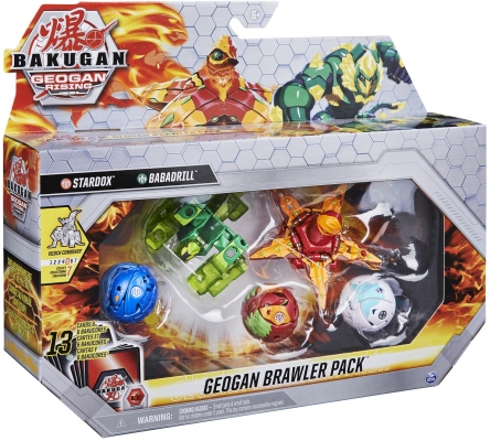 Set figurine Bakugan S3 Geogan Brawler Stardox si Babadrill Spin Master