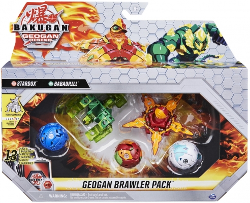 Set figurine Bakugan S3 Geogan Brawler Stardox si Babadrill Spin Master