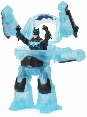 Figurina Batman Deluxe cu armura High Tech cu 11 puncte de articulatie, 10 cm, Spin Master
