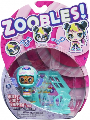 ZOOBLES Z-GIRLZ FIGURINA DE TRANSFORMARE FETITA PESTE SPIN MASTER
