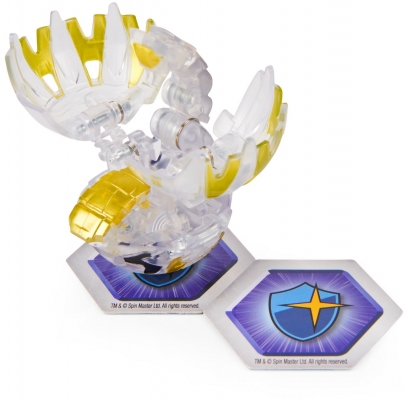 Figurina bila Bakugan S3 Geogan Pincitaur alb Spin Master