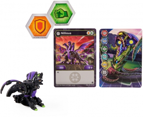 Figurina bila Bakugan S3 Geogan Nillious Spin Master