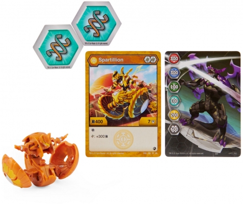 Figurina bila Bakugan S3 Geogan Spartillion Spin Master