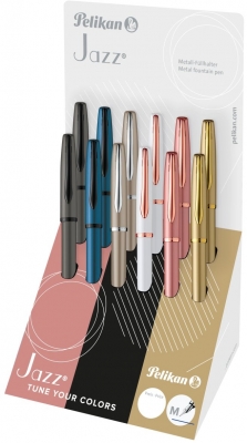 Stilou Jazz Noble Elegance, 1 patron cerneala, diverse culori, 12 buc/display, Pelikan