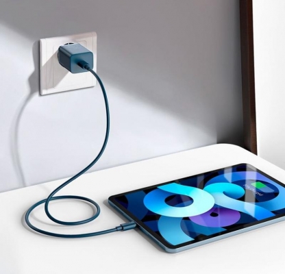 Incarcator retea Baseus Super Si, Quick Charge 20W, 1 x USB Type-C 5V/3A, albastru