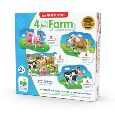 Set Primele Mele 4 Puzzle-Uri Ferma The learning journey