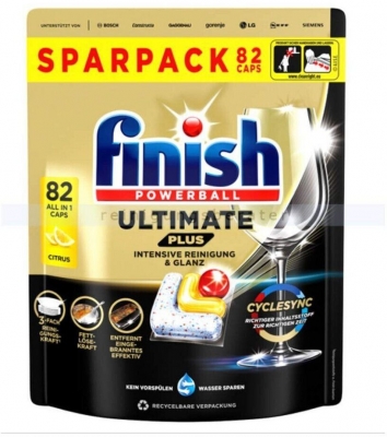 Capsule pentru masina de spalat vase Ultimate Plus Powerball Lemon 82buc/set Finish