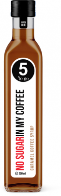 Sirop cafea, caramel no sugar 250ml, 5 to go 