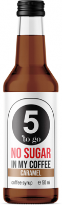 Sirop cafea, caramel no sugar 50ml, 5 to go 