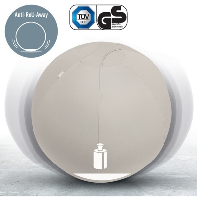 Minge pentru sezut sau fitness, ergonomica, cu functie de oprire, diametrul 65cm, culoare bej, Ergo Leitz