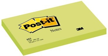 Notite adezive verde pastel Post-It® 127 mm x 76 mm 3M