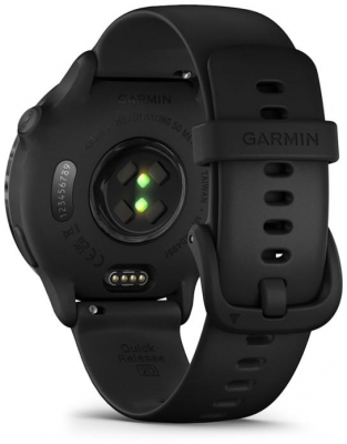 Ceas Garmin vívoactive 6 display AMOLED, dimensiune afisaj 30.4 mm, rezolutie afisaj  390 x 390 pixeli, memorie 8GB, autonomie până la 11 zile (5 zile cu afişajul permanent pornit) rezistanta la apa pana la 5 ATM, greutate: 23g, ramă Black cu curea Bone, carcasă Slate şi curea din silicon