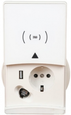 Incarcator universal Schuko Filex, Qi, alb, Fellowes