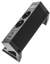 Priza modulara Fellowes, Filex Power Desk Up 2.0 cu 2 prize 230V, 2x USB-A, eGST, Negru