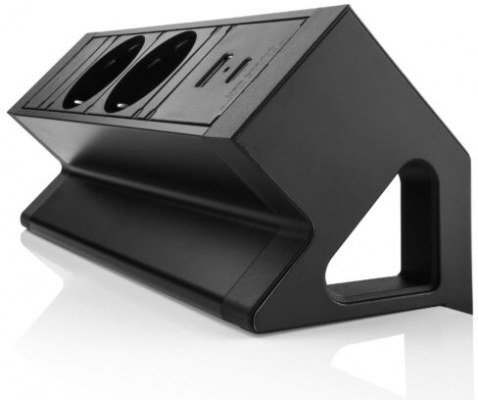 Priza modulara Fellowes, Filex Power Desk Up 2.0 cu 2 prize 230V, USB-A + USB-C (15.5W), eGST, Negru