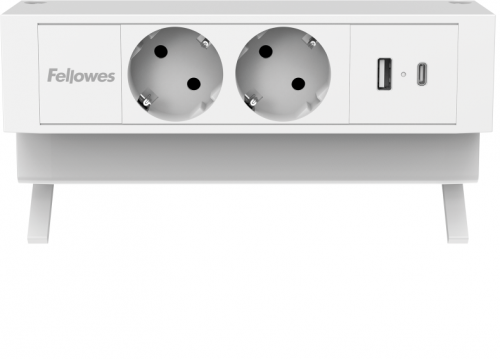 Priza modulara Fellowes, Filex Power Desk Up 2.0 cu 2 prize 230V, USB-A + USB-C (15.5W), eGST, Alb