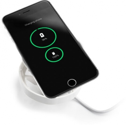 Incarcator Wireless, Power-Spot Filex, Qi, USB A+C, AC, alb, Fellowes