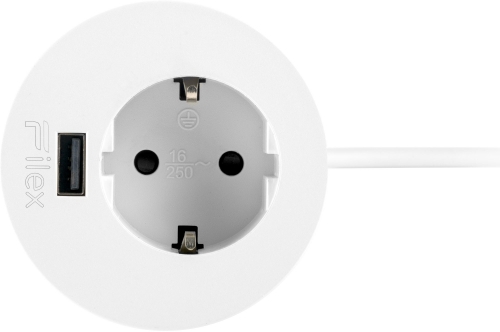 Priza modulara Filex Power-Spot, eGST, USB A, alb, Fellowes