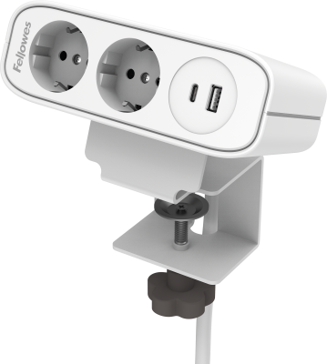 Priza modulara eGST, Filex Power Desk Up, eGST EP65, USB-A+C, 2x 230V, alb, Fellowes