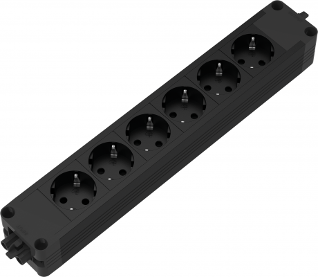 Bloc priza modulara eGST 2.0, Filex Power Strip, 6 iesiri, negru, Fellowes