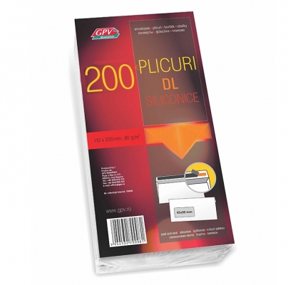 Plic DL siliconic offset 110 x 220 mm, 80 g/mp 200 buc/set GPV