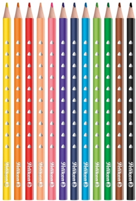 Creioane colorate Silverino, 3 mm, 12 culori/set Pelikan
