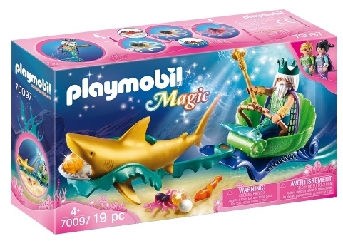 Regele Marii Cu Trasura Rechin Playmobil