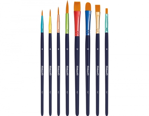 Set 8 pensule Premium Pelikan, par sintetic, diverse varfuri, Pelikan