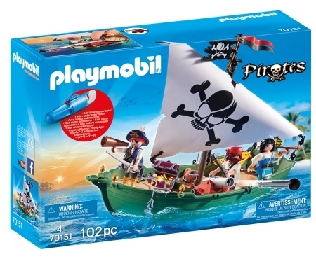Barca Piratilor Cu Motor Playmobil