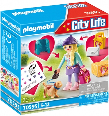 Fetita La Moda Cu Catel Playmobil