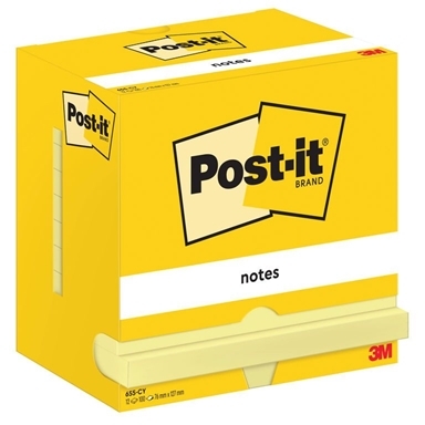 Notite adezive Post-it Canary yellow, 76x127 mm 100 file/set