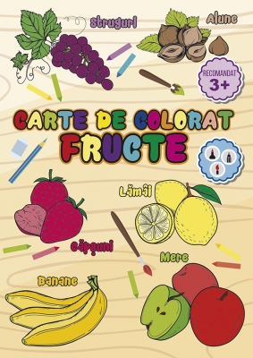 Carte de colorat Fructe, A4, 24 pagini