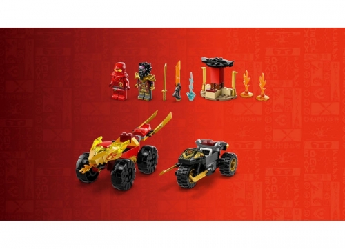 Masina lui Kai si motocicleta lui Ras 71789 LEGO NINJAGO
