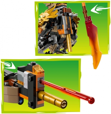 Robotul de misiune al lui Cole si dragonul Zane 71854 LEGO Ninjago