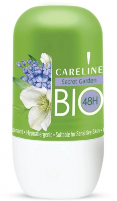 Deodorant Careline Bio Roll-On, Secret Garden, 75 ml