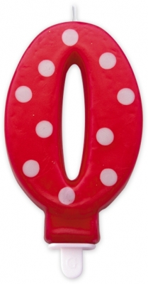 Lumanare Pois Rosie Nr. 0 Big Party