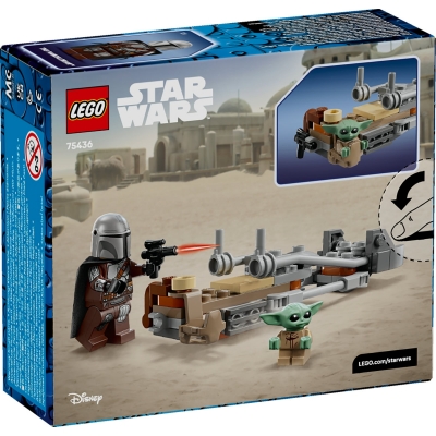 Motocicleta rapida a lui Mandalorian si Grogu 75436 LEGO Star Wars