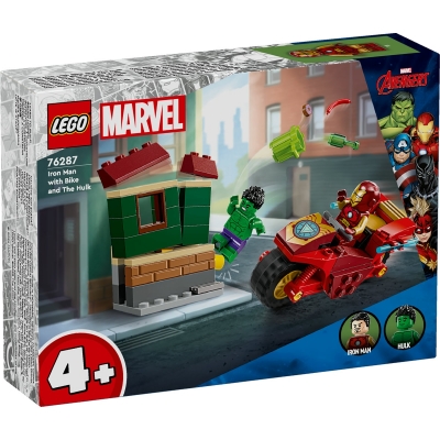 Iron Man cu motocicleta si Hulk 76287 LEGO Marvel Super Heroes