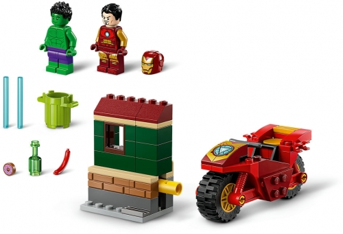 Iron Man cu motocicleta si Hulk 76287 LEGO Marvel Super Heroes