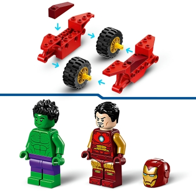 Iron Man cu motocicleta si Hulk 76287 LEGO Marvel Super Heroes