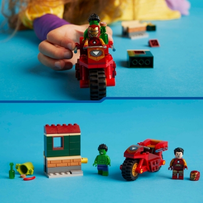 Iron Man cu motocicleta si Hulk 76287 LEGO Marvel Super Heroes