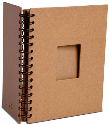 Album cu spirala, 20 x 20 cm, maro, 180 gsm, 30 file, Window, Happy Color