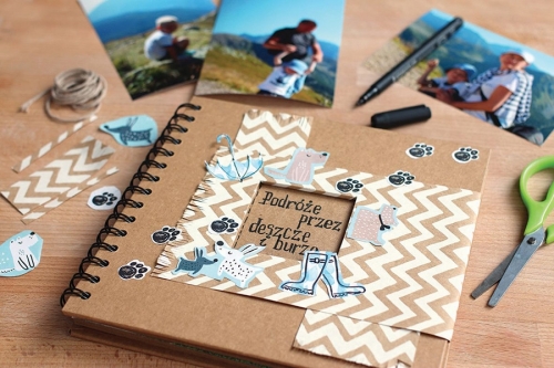 Album cu spirala, 20 x 20 cm, maro, 180 gsm, 30 file, Window, Happy Color