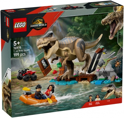 Evadare pe rau din calea unui T. rex 76975 LEGO Jurassic World
