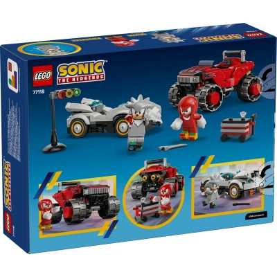 Masina lui Silver vs Camionul gigant al lui Knuckles 77118 LEGO Sonic the Hedgehog