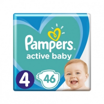 Scutece Pampers Active Baby Marimea 4, 9-14 kg, 46 bucati/set