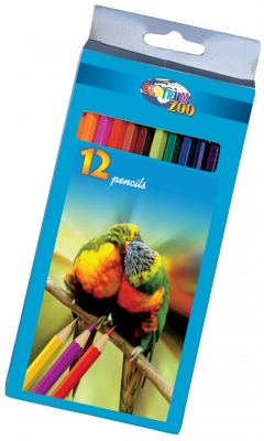 Creioane colorate 12 culori Zoo Centrum