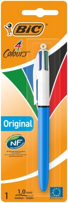 Pix BIC, 4 Colours Original, 1.0 mm, retractabil, blister